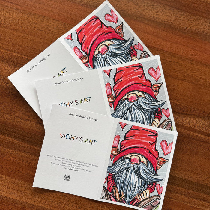Valentine's Gnome - Greeting cards - Vichy's Art