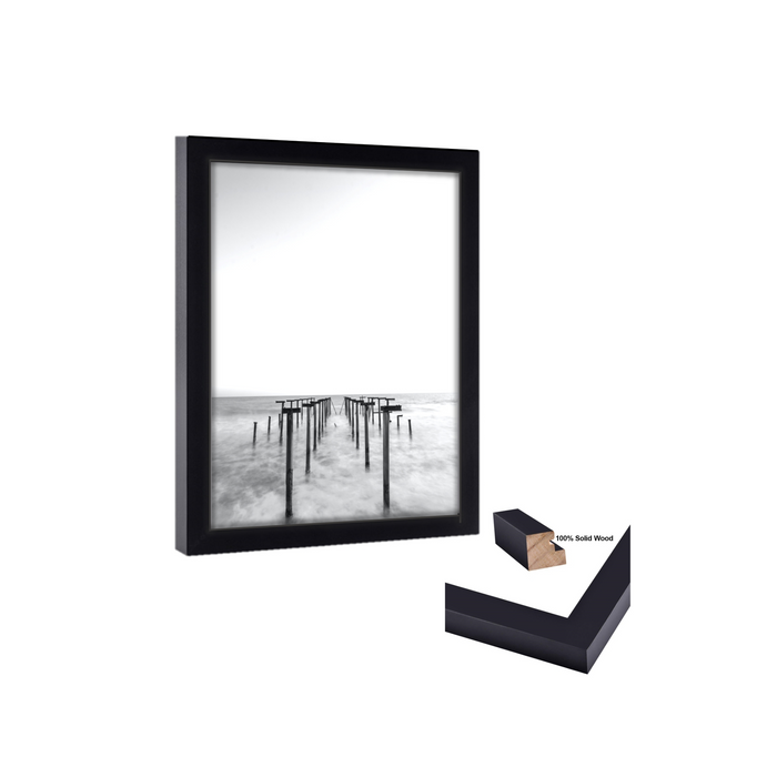 7x17 PIcture Frame Black Wood 7x17 Picture or poster print