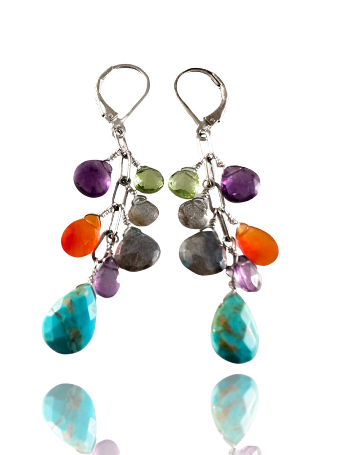 Waterfall Briolette Gemstone Drop Earring