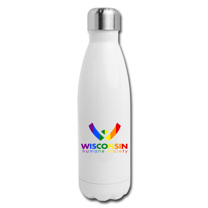 WHS Pride Insulated Stainless Steel Water Bottle - white