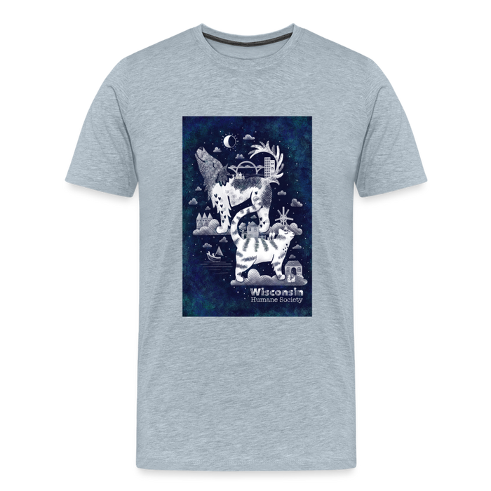 WHS x Light the Hoan Classic Premium T-Shirt - heather ice blue