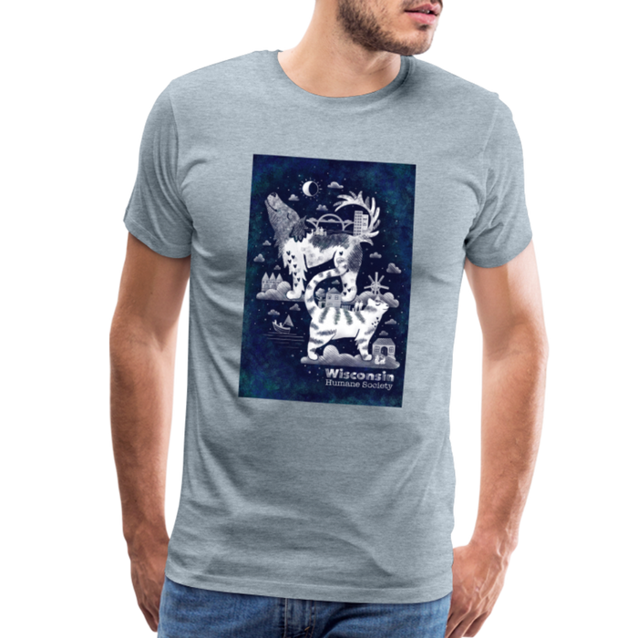 WHS x Light the Hoan Classic Premium T-Shirt - heather ice blue