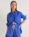 JAG winona stripe shirt cobaltwhite