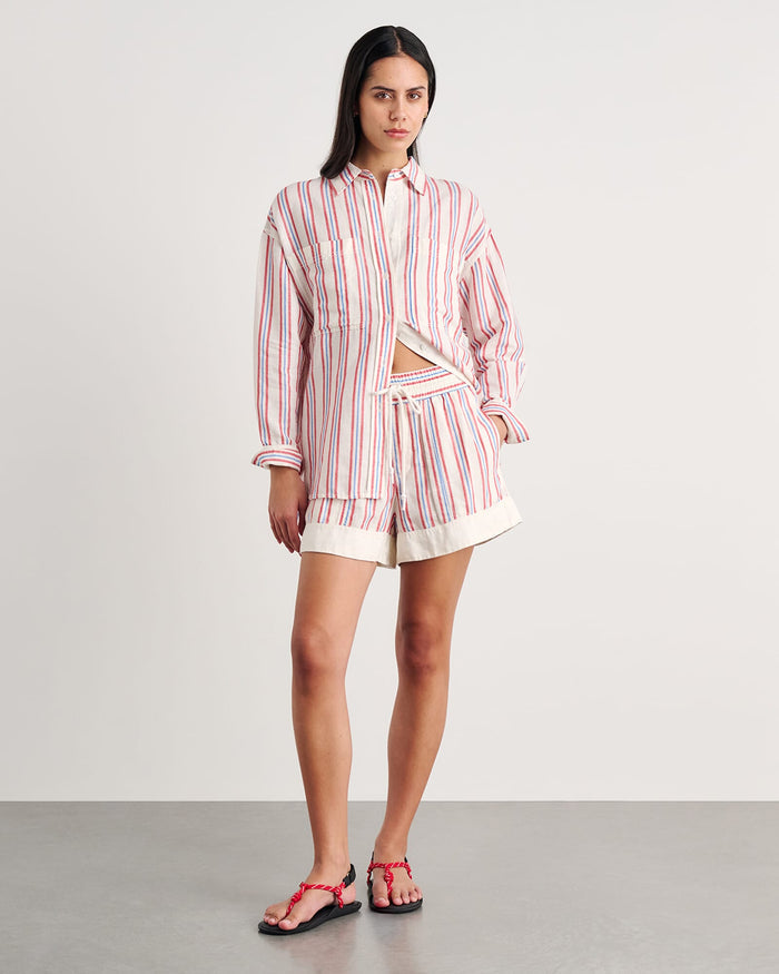 JAG winona stripe shirt ivorymulti