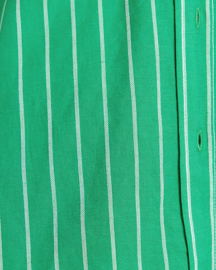 JAG winona stripe shirt greenmulti