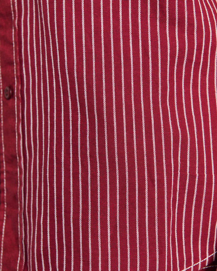 JAG winona stripe shirt ivoryburgundy