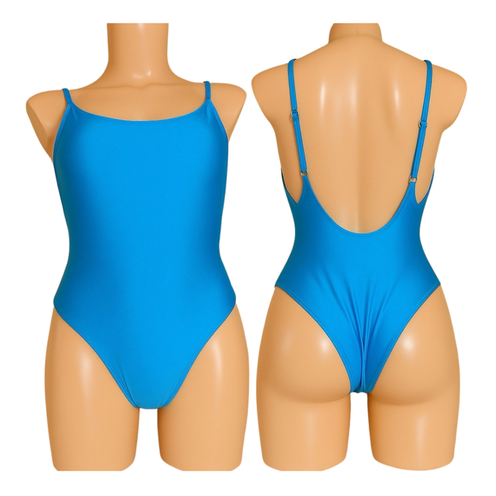 Women's Classic Blue One-Piece Swimsuit