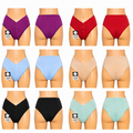 Women’s V-Front Brazilian Briefs – Soft Stretch Everyday Underwear – Medium