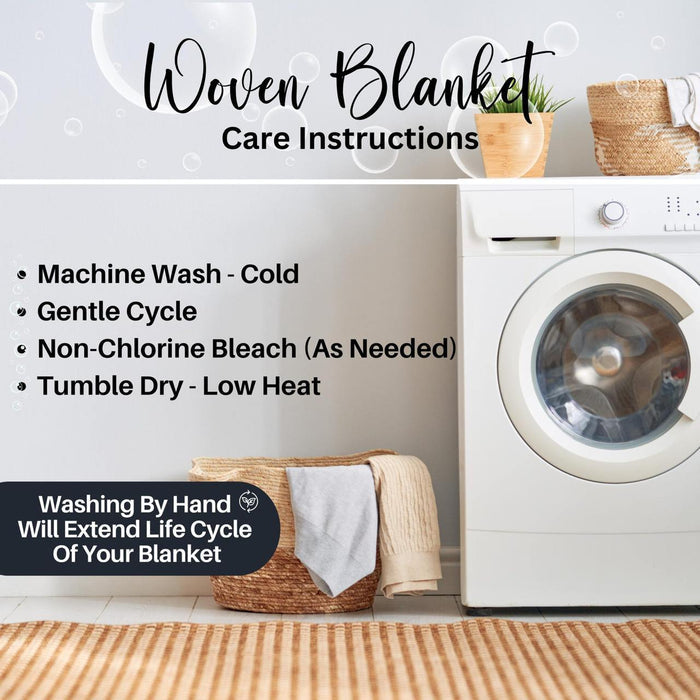 Woodland Raccoon Woven Blanket