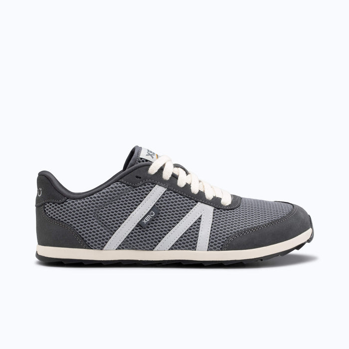 Xero Shoes Wynn Men Shoe at Gray and White with Toe Facing Right