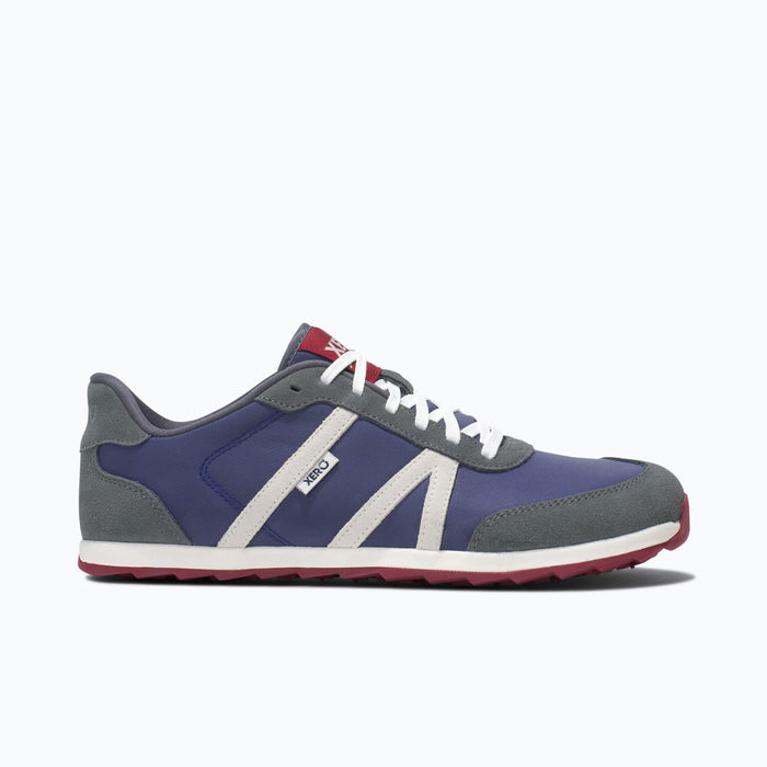 Xero Shoes Wynn Men Shoe at Blue, Gray and Red with Toe Facing Right