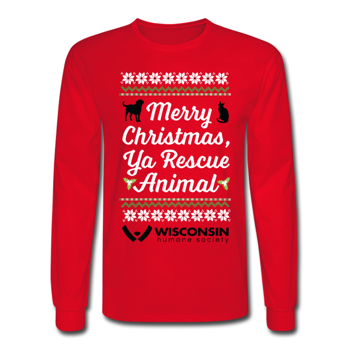 Ya Rescue Animal Long Sleeve T-Shirt - red