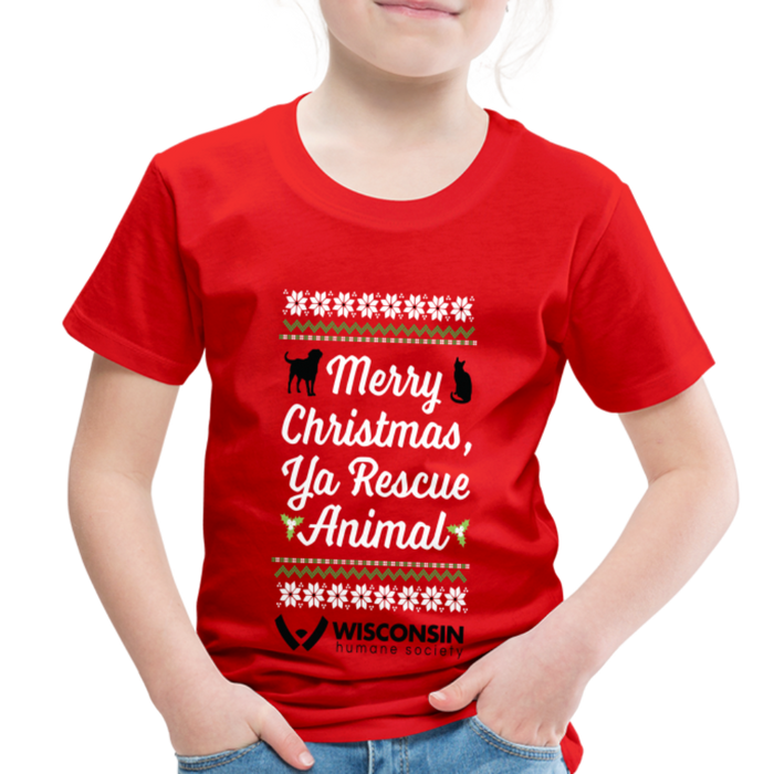Ya Rescue Animal Toddler Premium T-Shirt - red