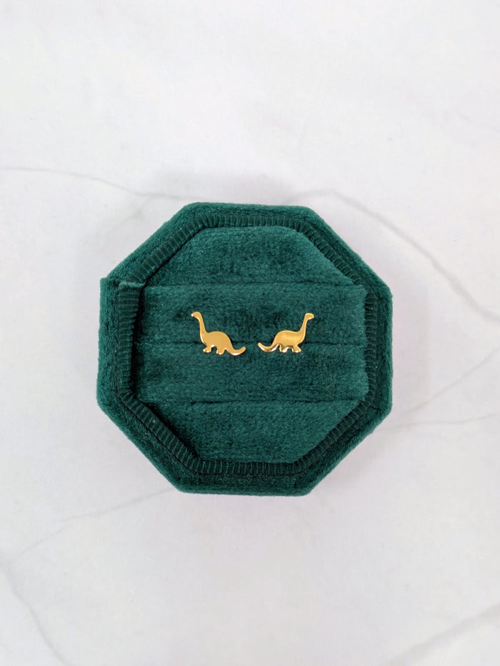 Yellow Gold Dinosaur Studs
