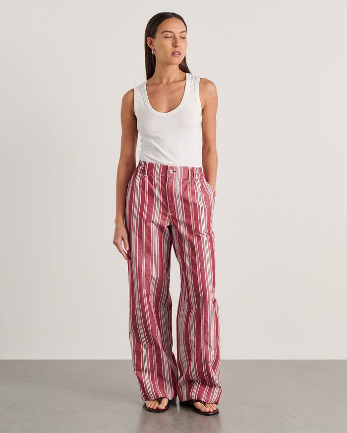JAG zuri pant ivoryburgundy