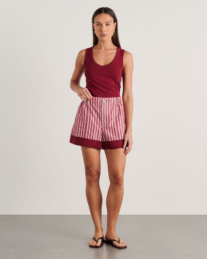JAG zuri short ivoryburgundy