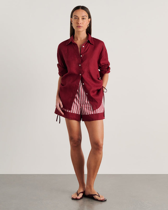JAG zuri short ivoryburgundy